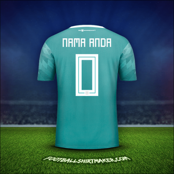 Jersey Jerman 2018 Alternatif -  nama anda - 0