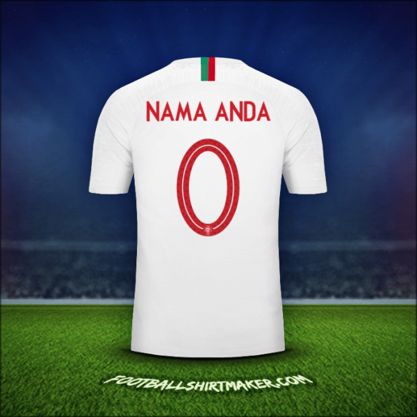 Jersey Portugal 2018 Alternatif -  nama anda - 0
