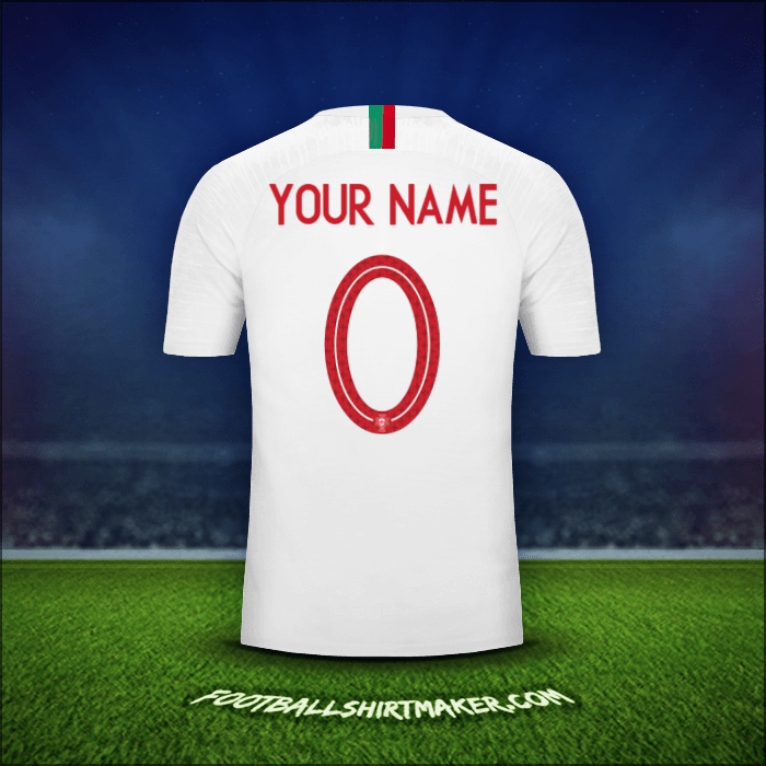 Shirt Portugal 2018 Away -  your name - 0