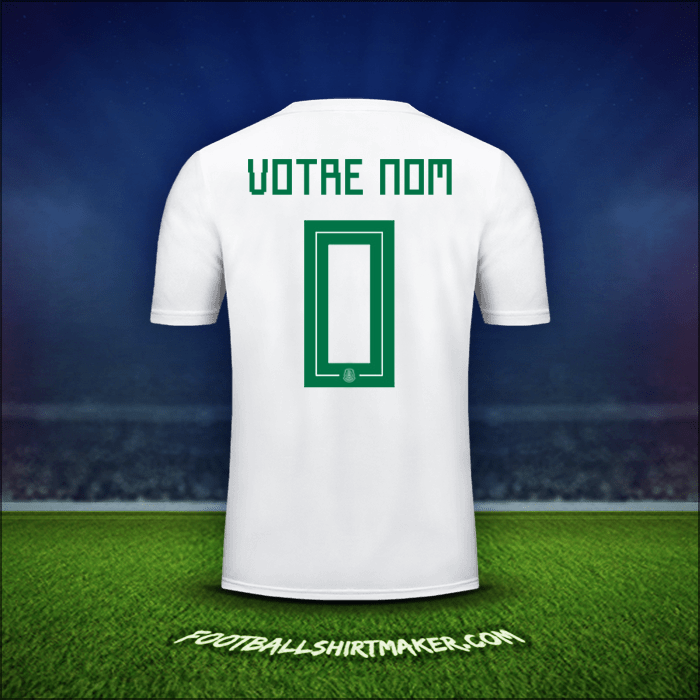 Maillot Mexique 2018 Extérieur -  votre nom - 0