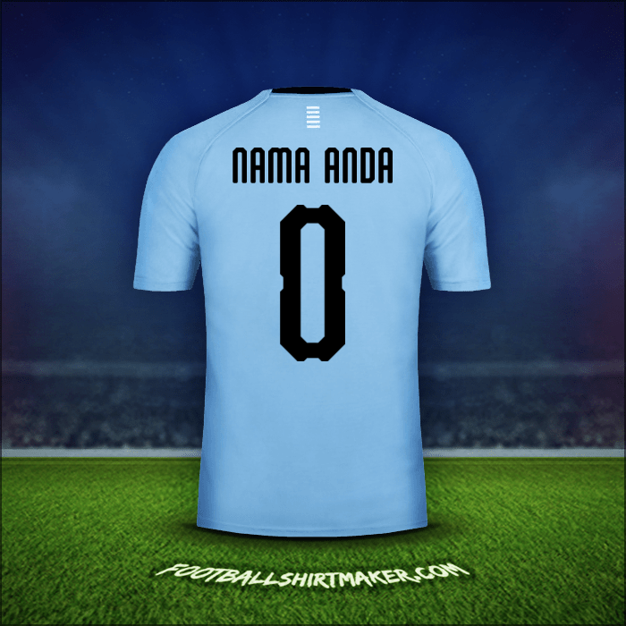 Jersey Uruguay 2018 -  nama anda - 0