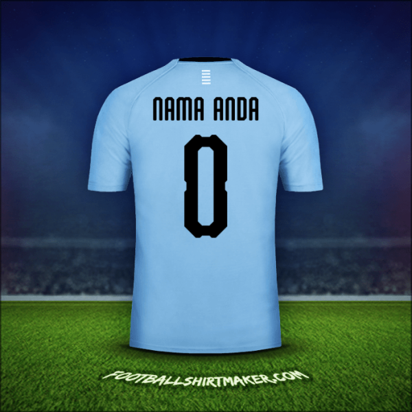 Jersey Uruguay 2018 -  nama anda - 0