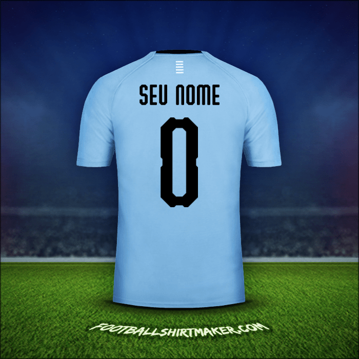 Camisa Uruguai 2018 -  seu nome - 0
