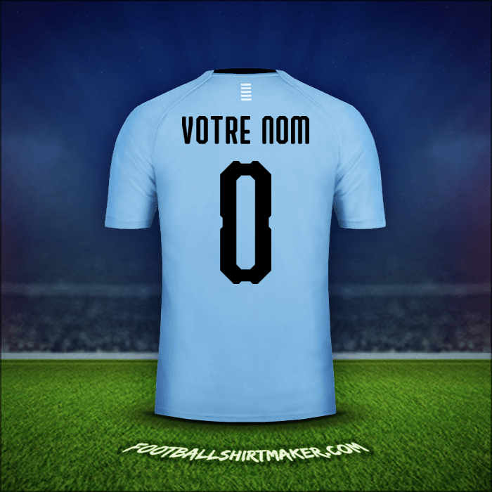 Maillot Uruguay 2018 -  votre nom - 0