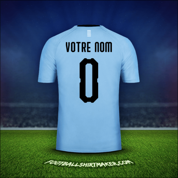 Maillot Uruguay 2018 -  votre nom - 0