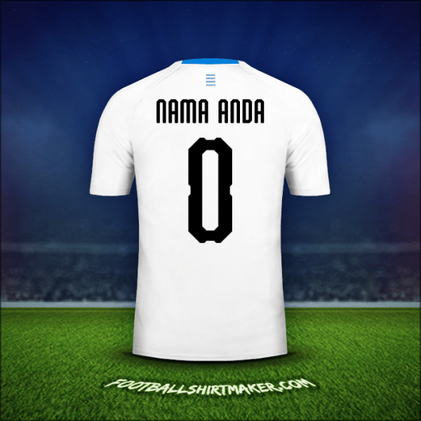Jersey Uruguay 2018 Alternatif -  nama anda - 0