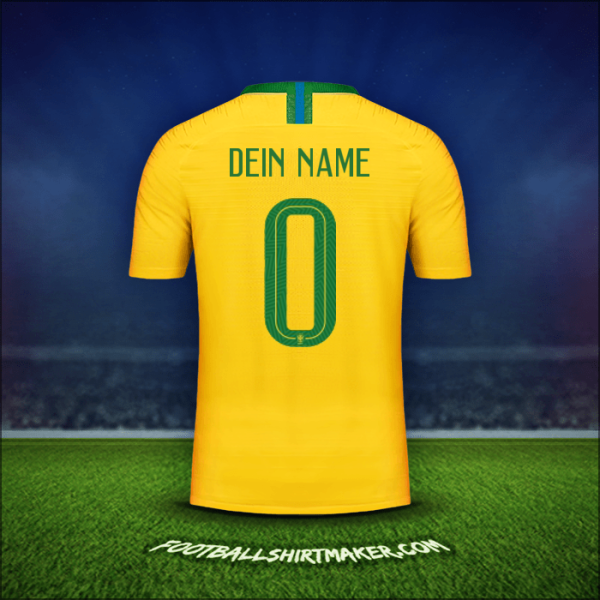 Trikot Brasilien 2018 -  dein name - 0