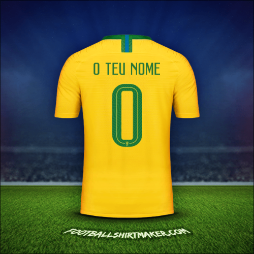 Camisola Brasil 2018 -  o teu nome - 0