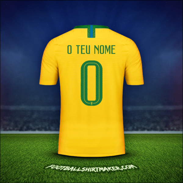 Camisola Brasil 2018 -  o teu nome - 0