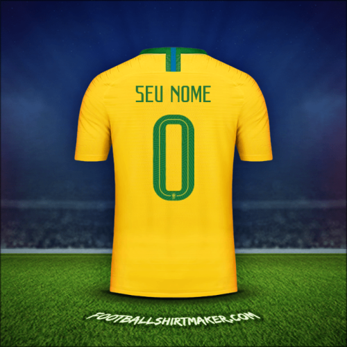 Camisa Brasil 2018 -  seu nome - 0