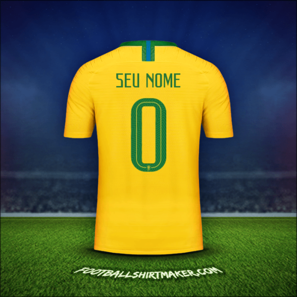 Camisa Brasil 2018 -  seu nome - 0