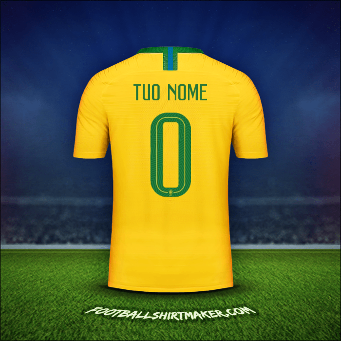 Maglia Brasile 2018 -  tuo nome - 0