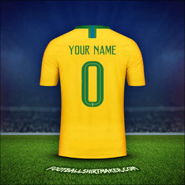 Jersey Brazil 2018 -  your name - 0