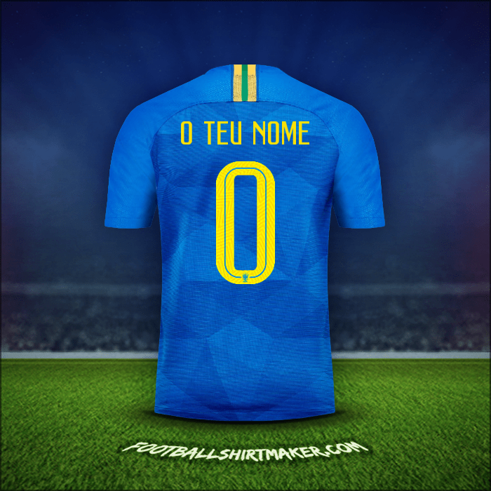 Camisola Brasil 2018/19 Alternativa -  o teu nome - 0