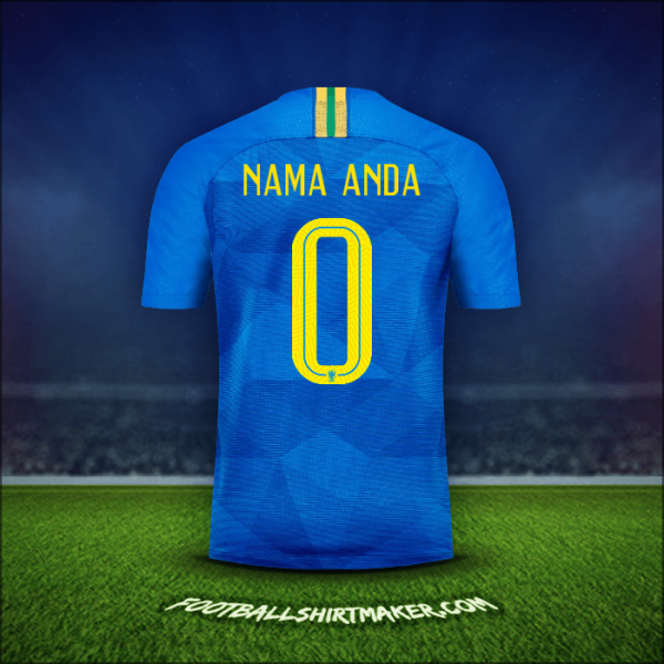 Jersey Brasil 2018/19 Alternatif -  nama anda - 0