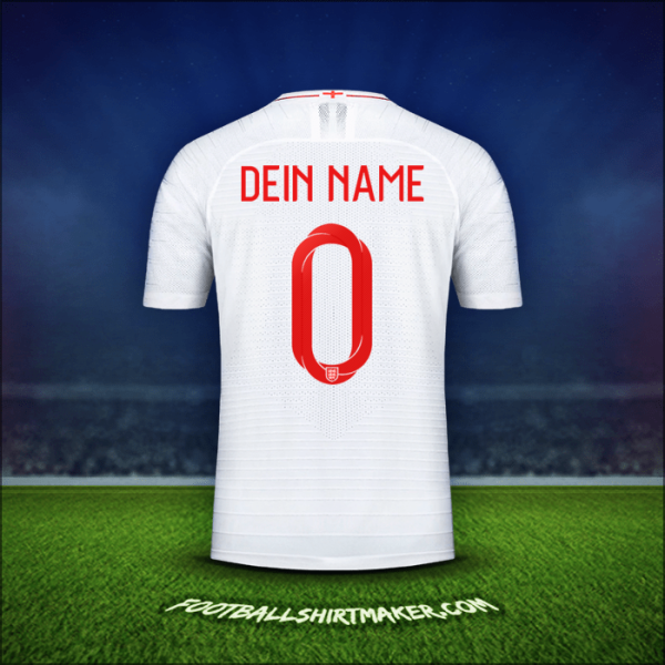 Trikot England 2018 -  dein name - 0