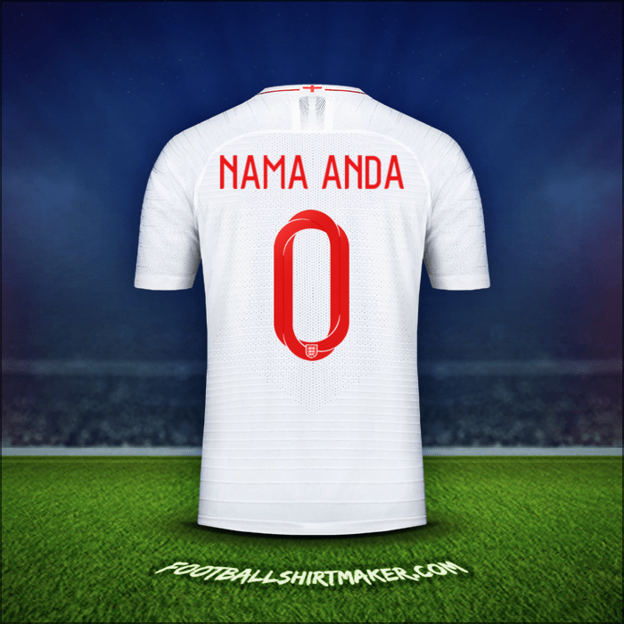 Jersey Inggris 2018 -  nama anda - 0