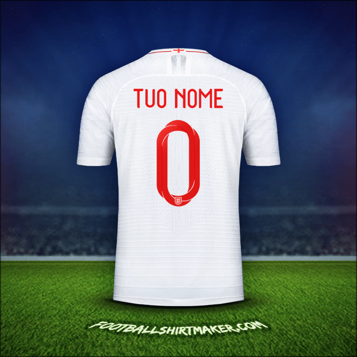 Maglia Inghilterra 2018 -  tuo nome - 0