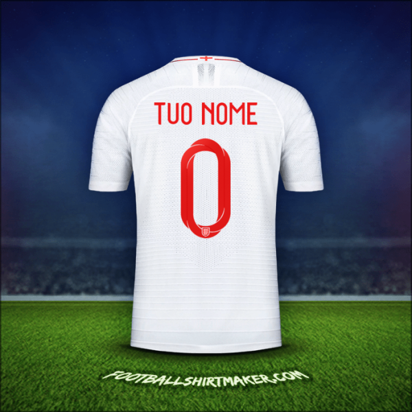 Maglia Inghilterra 2018 -  tuo nome - 0