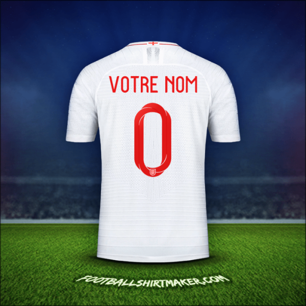 Maillot Angleterre 2018 -  votre nom - 0