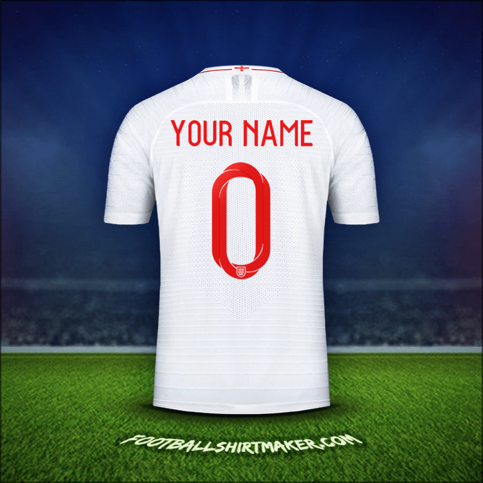 Jersey England 2018 -  your name - 0