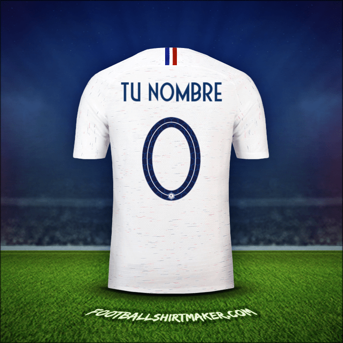 Camiseta Francia 2018 Visita -  tu nombre - 0