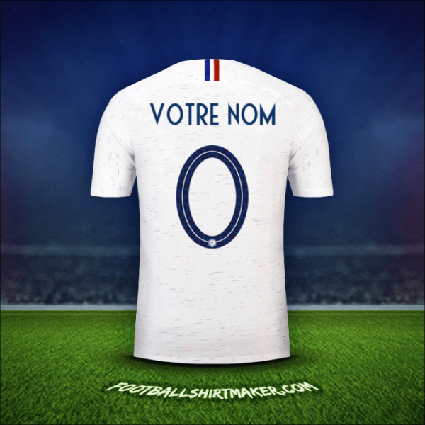 Maillot France 2018 Extérieur -  votre nom - 0