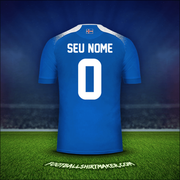 Camisa Islândia 2018 -  seu nome - 0
