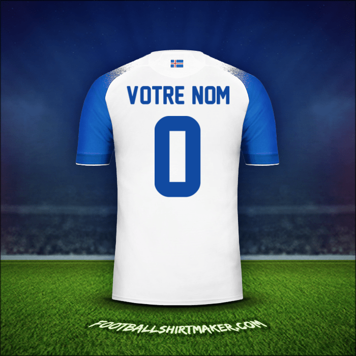 Maillot Islande 2018 Extérieur -  votre nom - 0