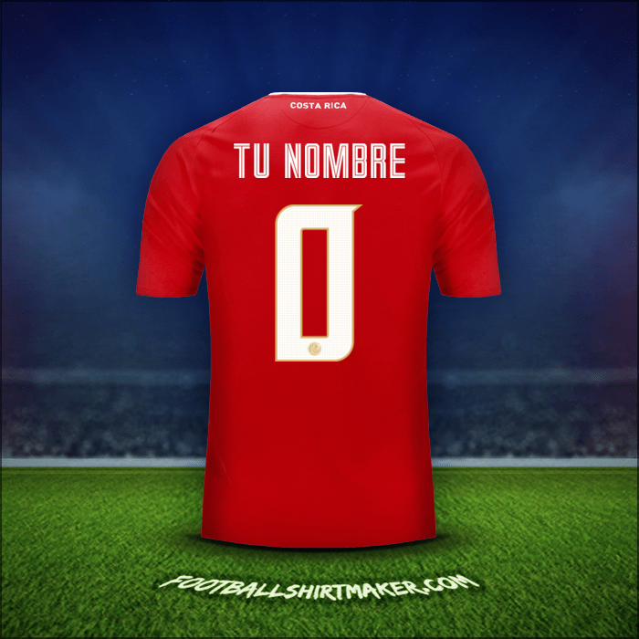 Jersey Costa Rica 2018 -  tu nombre - 0