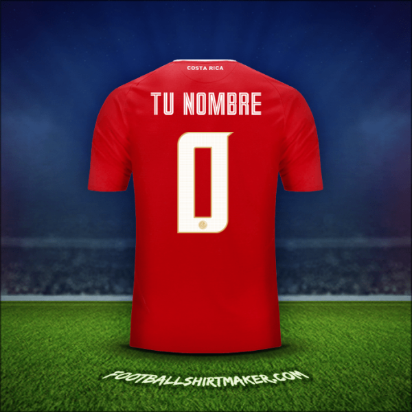 Camiseta Costa Rica 2018 -  tu nombre - 0