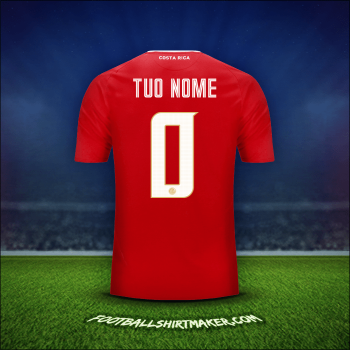 Maglia Costa Rica 2018 -  tuo nome - 0