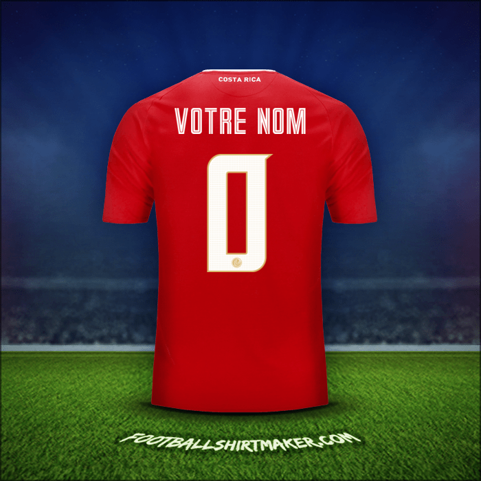 Maillot Costa Rica 2018 -  votre nom - 0