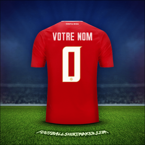Maillot Costa Rica 2018 -  votre nom - 0