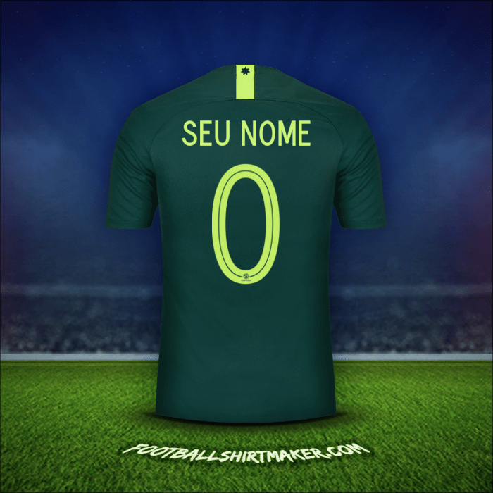 Camisa Austrália 2018 Alternativa -  seu nome - 0