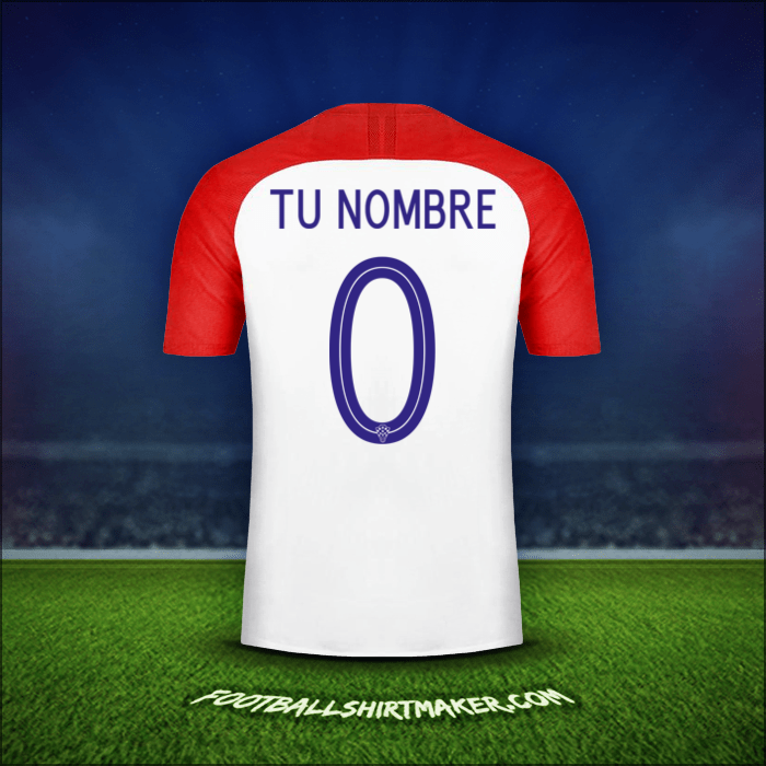 Jersey Croacia 2018 -  tu nombre - 0