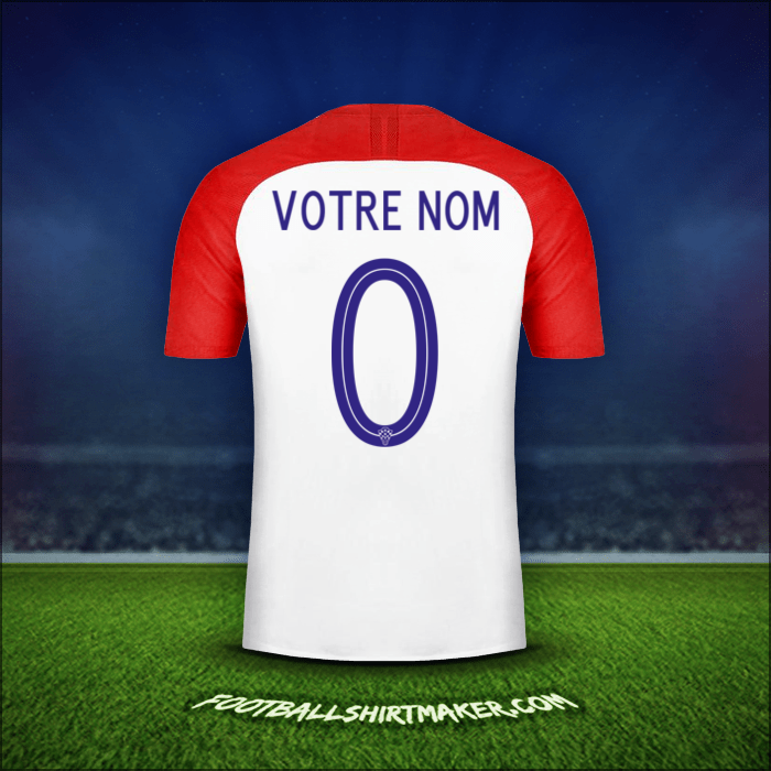 Maillot Croatie 2018 -  votre nom - 0