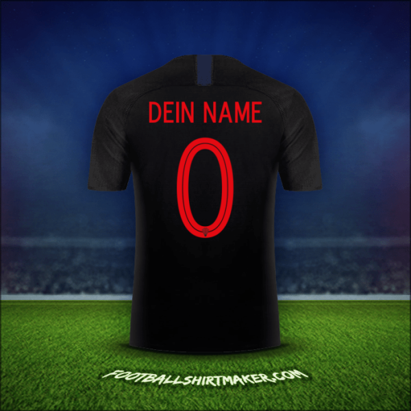 Trikot Kroatien 2018 Auswärts -  dein name - 0