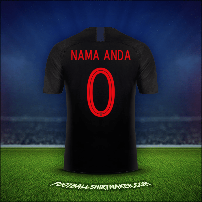Jersey Kroasia 2018 Alternatif -  nama anda - 0