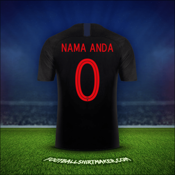 Jersey Kroasia 2018 Alternatif -  nama anda - 0