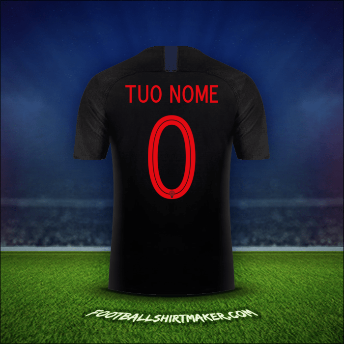 Maglia Croazia 2018 Seconda -  tuo nome - 0