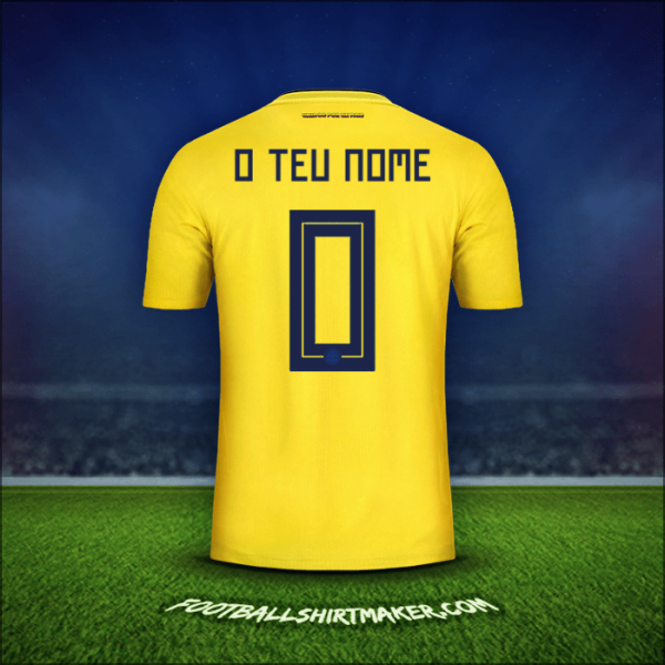 Camisola Colômbia 2018 -  o teu nome - 0
