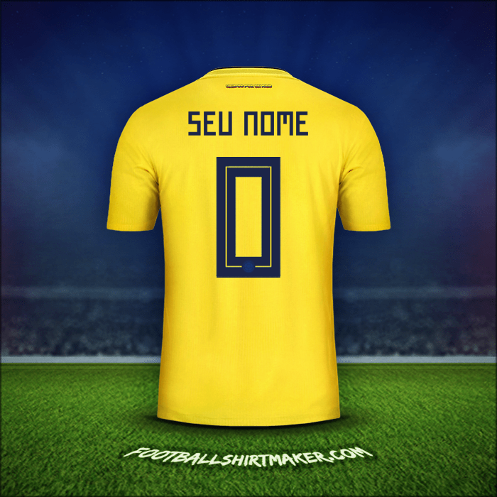 Camisa Colômbia 2018 -  seu nome - 0