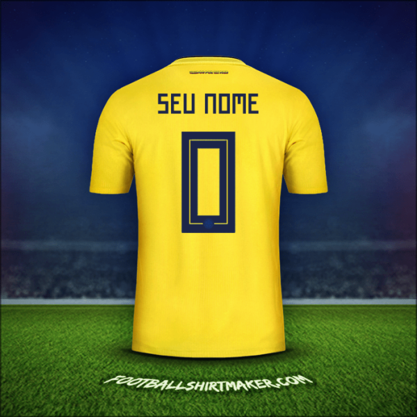 Camisa Colômbia 2018 -  seu nome - 0