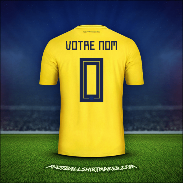 Maillot Colombie 2018 -  votre nom - 0