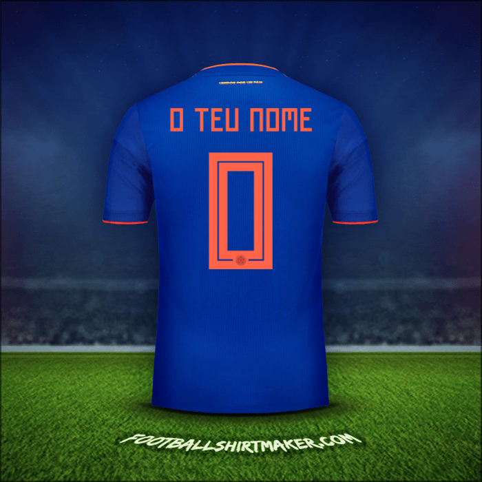 Camisola Colômbia 2018 Alternativa -  o teu nome - 0
