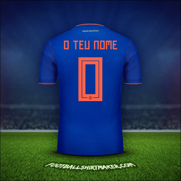 Camisola Colômbia 2018 Alternativa -  o teu nome - 0