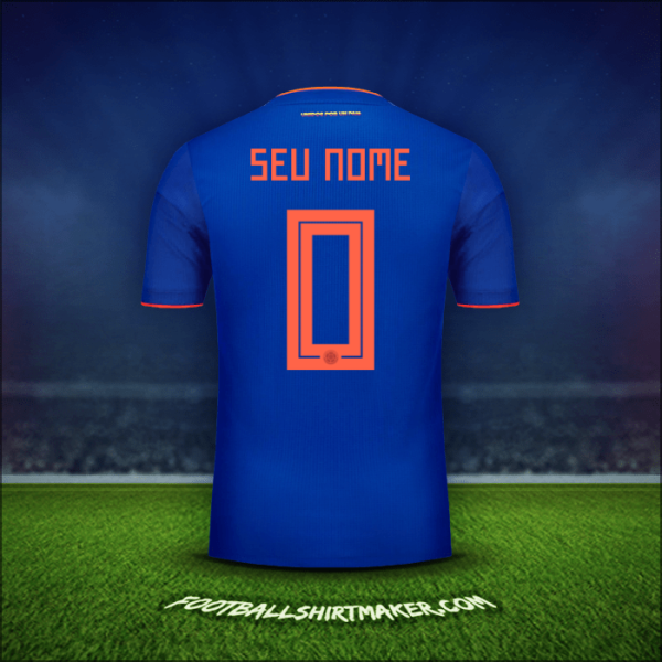 Camisa Colômbia 2018 Alternativa -  seu nome - 0