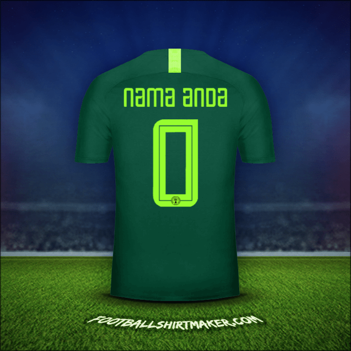 Jersey Nigeria 2018 Alternatif -  nama anda - 0
