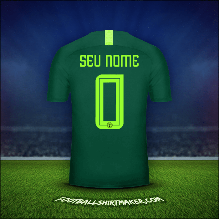Camisa Nigéria 2018 Alternativa -  seu nome - 0